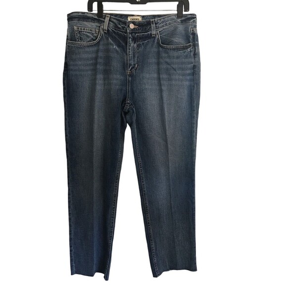L'Agence Jeans Women's Size 31 Blue Cotton Milana Westwood Raw Hem